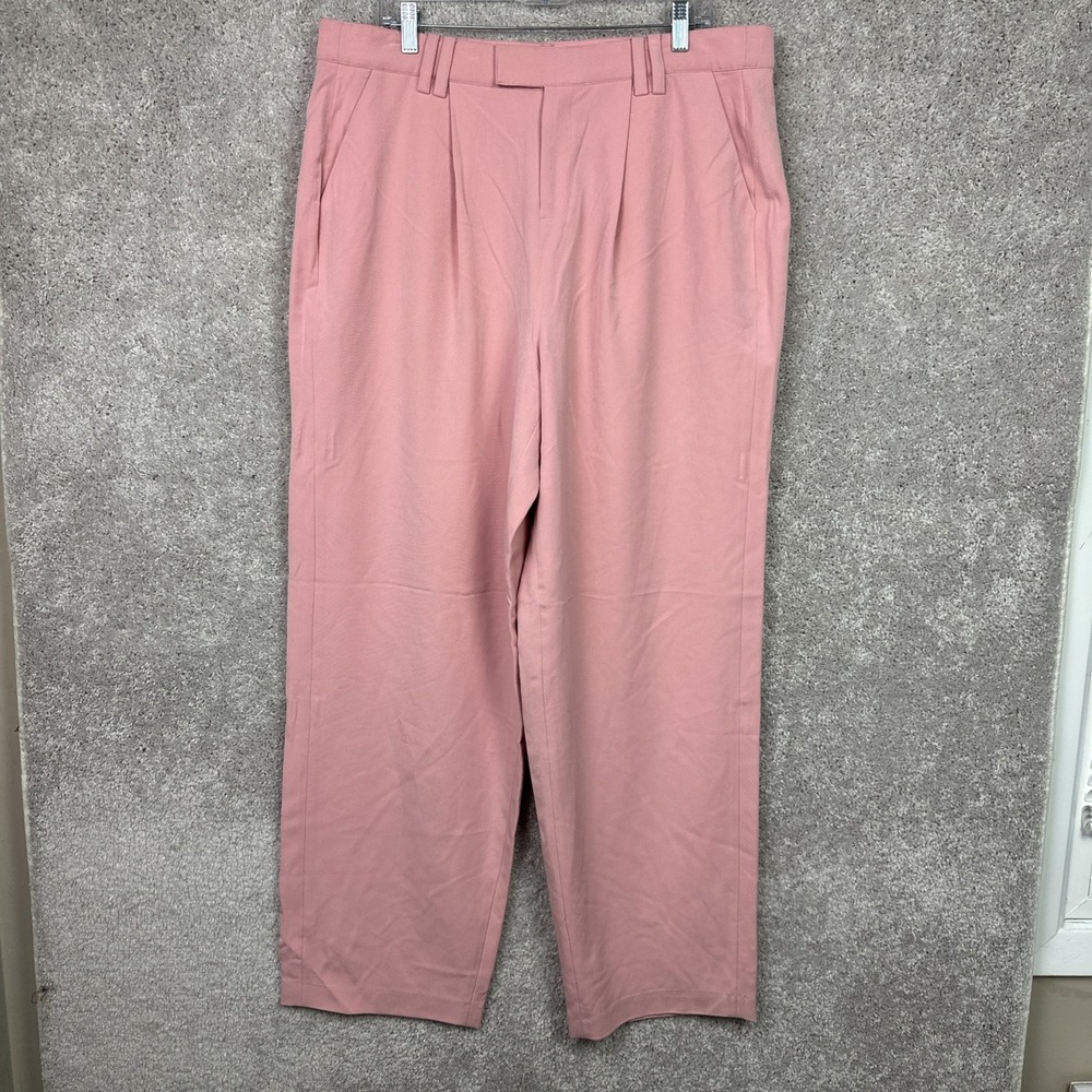 11 Honore Pleated Pink Trouser Pants Womens Size 16 Business Office Wear